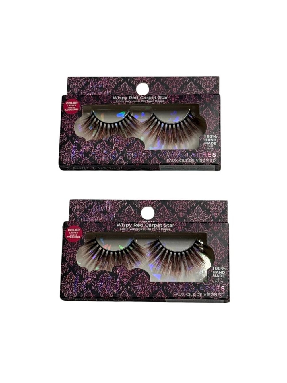 Ioni Wispy Red Carpet Star Lashes – 2 Pack Faux Mink Color Lashes
